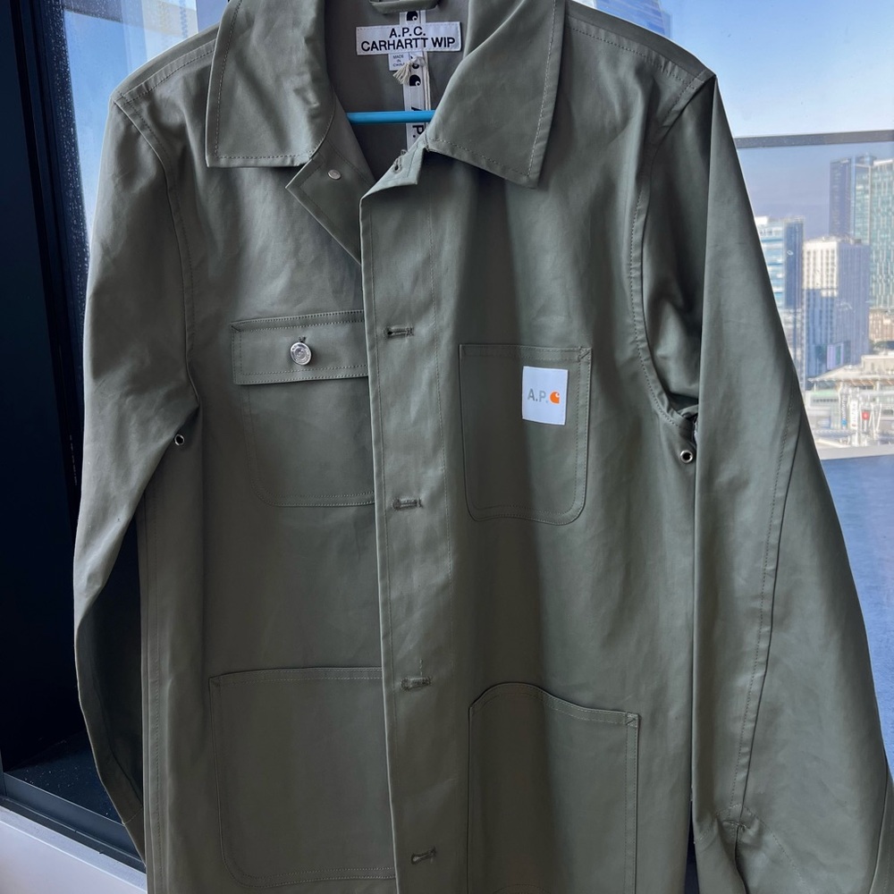 A.P.C. X CARHARTT WIP MICHIGAN JACKET - KHAKI GREEN